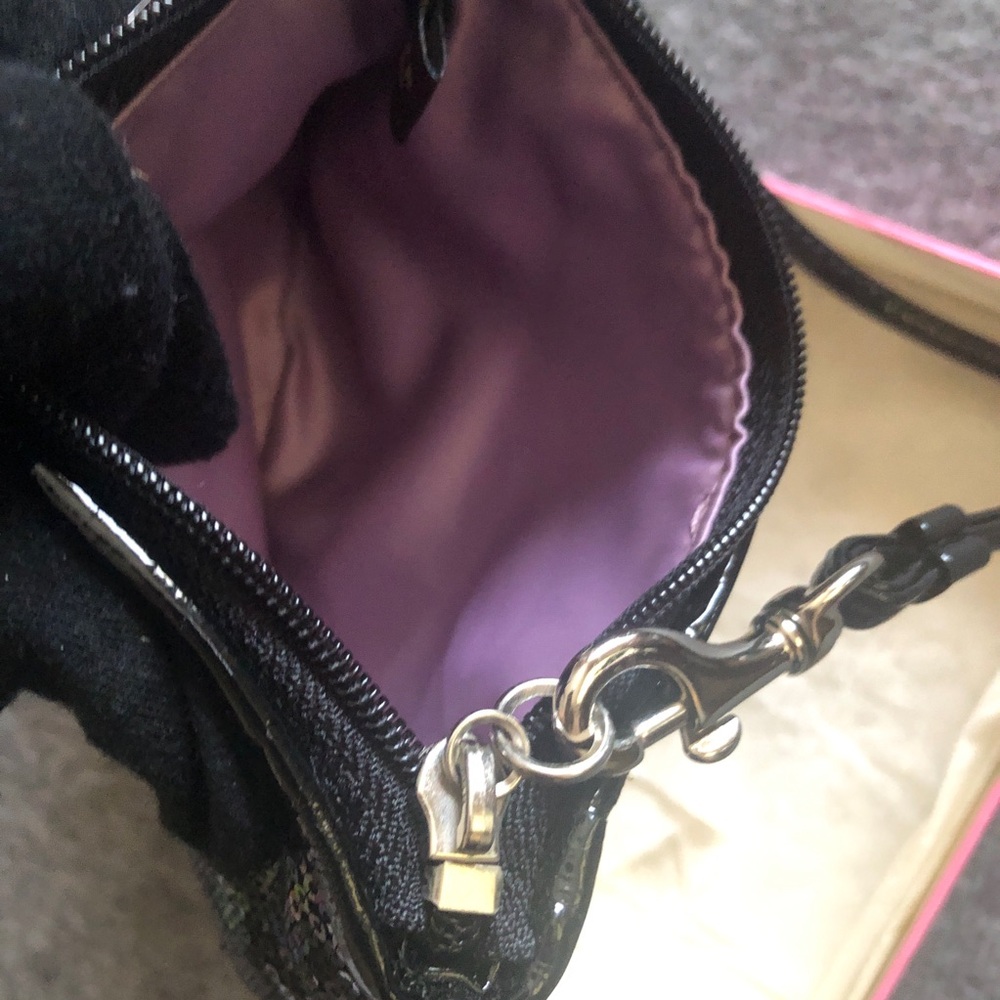 Coach Black Sequin Wristlet with Silver Hardware - Picture 6 of 15